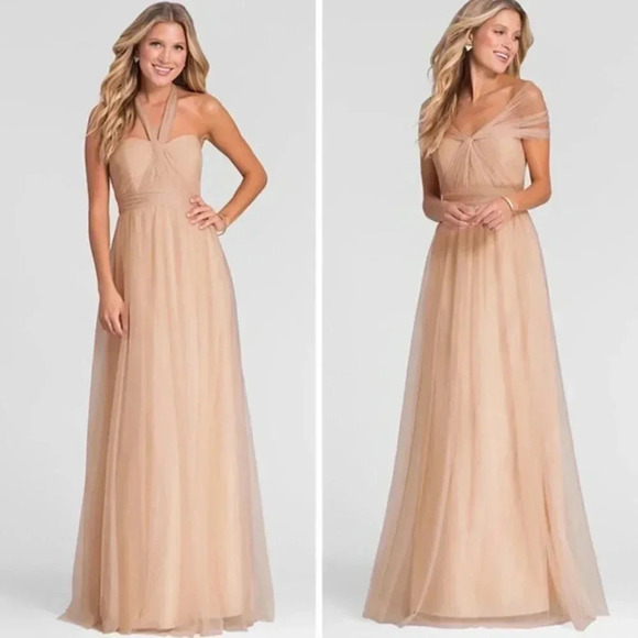 Jenny Yoo Dress Pink Peach Orange Annabelle Convertible Bridesmaid Dress Size 12 - Picture 2 of 16